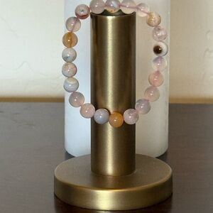 Beautiful Cherry Blossom Agate 8mm Bracelet